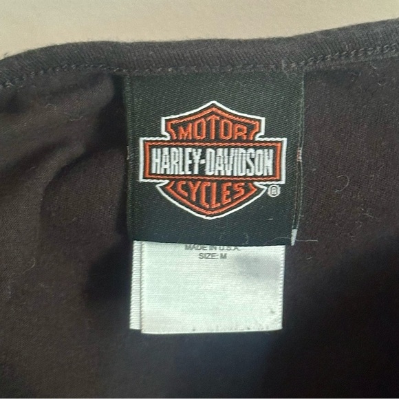 🧡 Harley-Davidson Niagara Canada Winged Black and Orange Women's Long Sleeve Tee - Picture 5 of 5